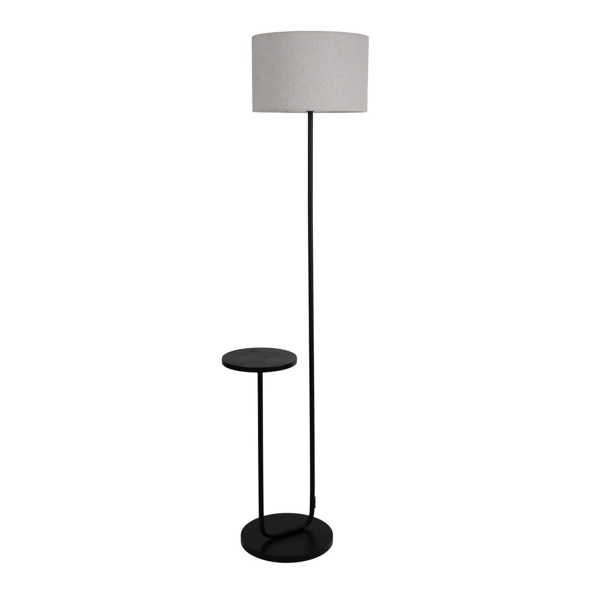 Vloerlamp Tordis met Tafel Zwart/Wit - 157 cm (E27)