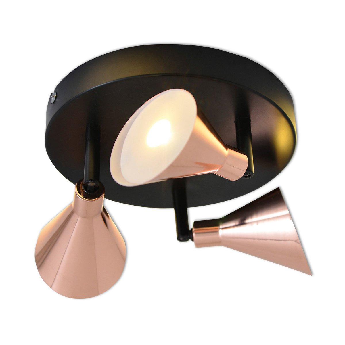 LED Wand - /Plafondlamp Koper - Ø 38 cm (3 - Lichts) - OutHome