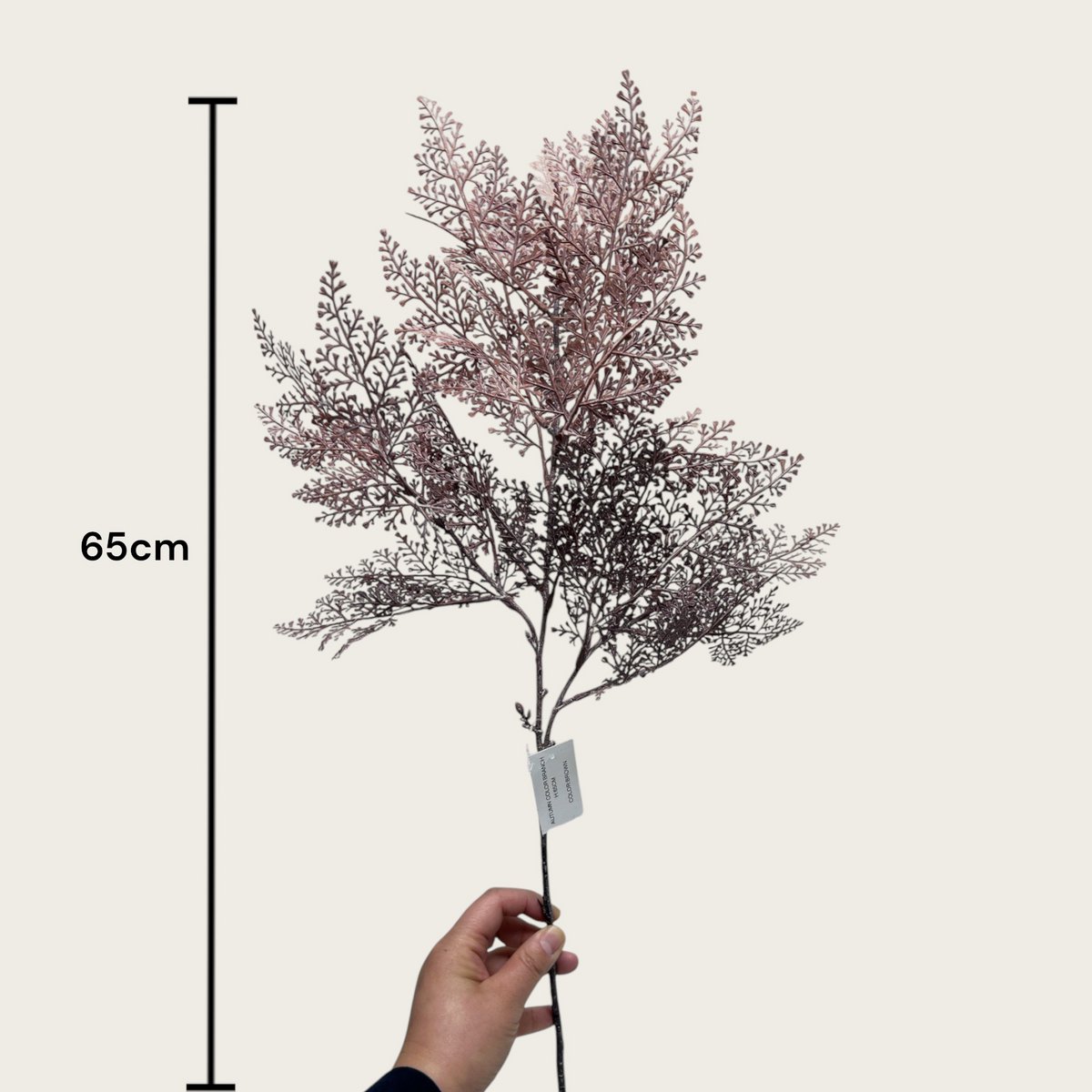 Zijden kunstbloem Perzische bladeren goud - 65 cm