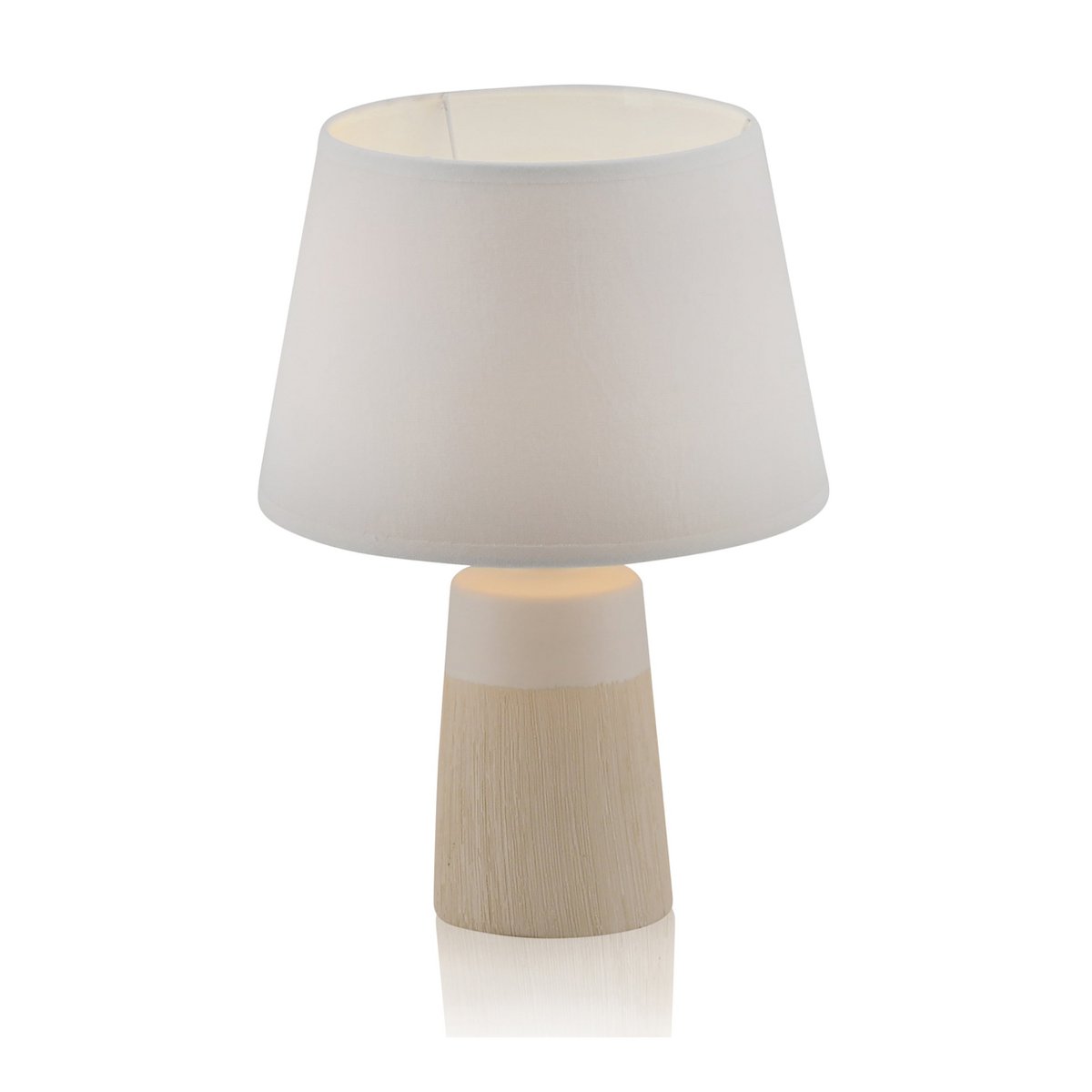 Keramische Tafellamp Talia Beige/Wit - 31 cm (E14)