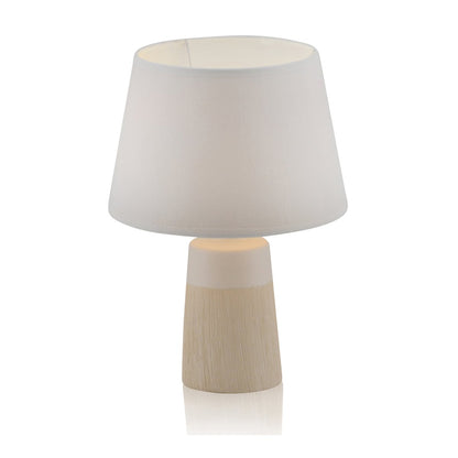Keramische Tafellamp Talia Beige/Wit - 31 cm (E14)