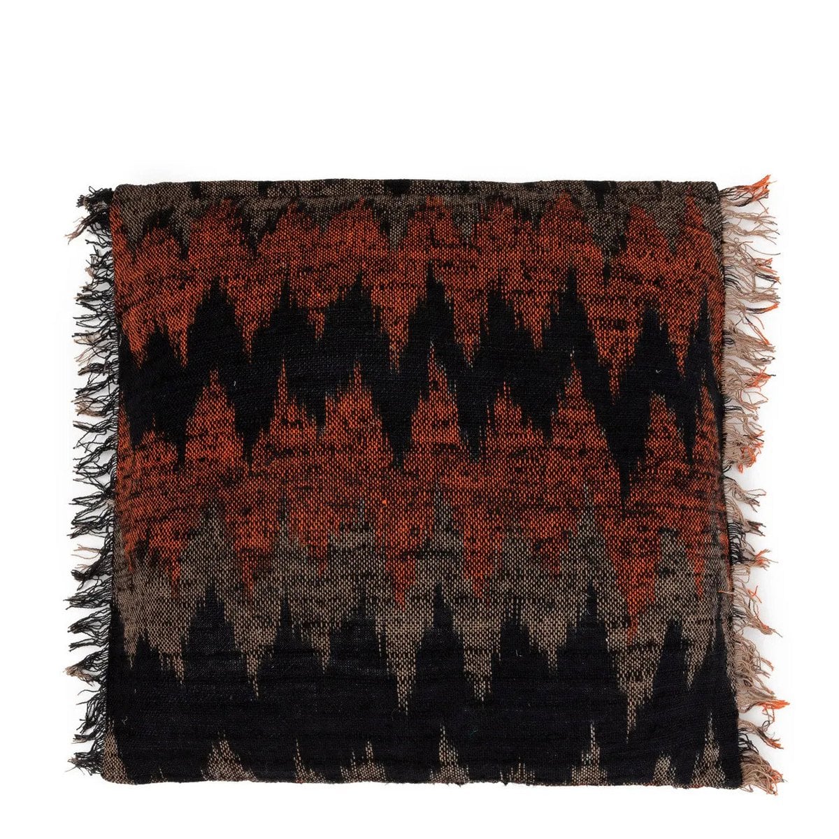 Katoenen kussenhoes Oh my gee zwart/oranje - 60x60 cm