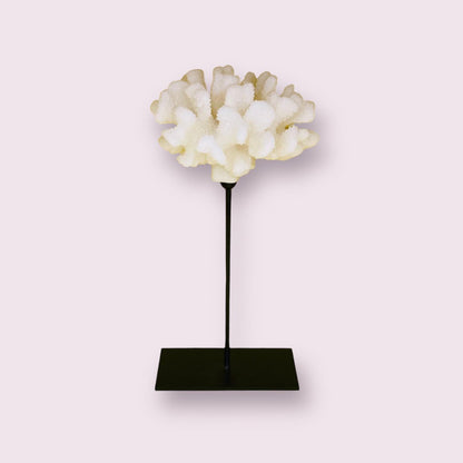 Koraaldecoratie L-collectie wit/zwart - 29 cm