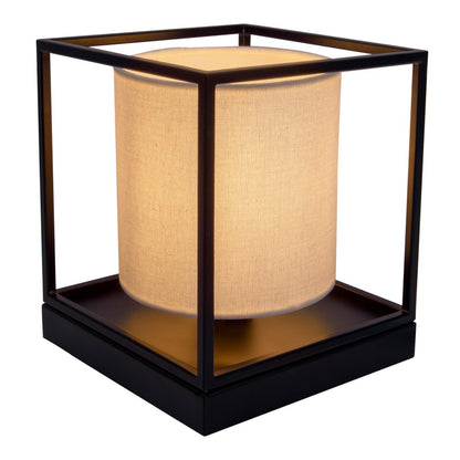 Tafellamp Beta Wit Metaal/Textiel - 15x17 cm (E14)