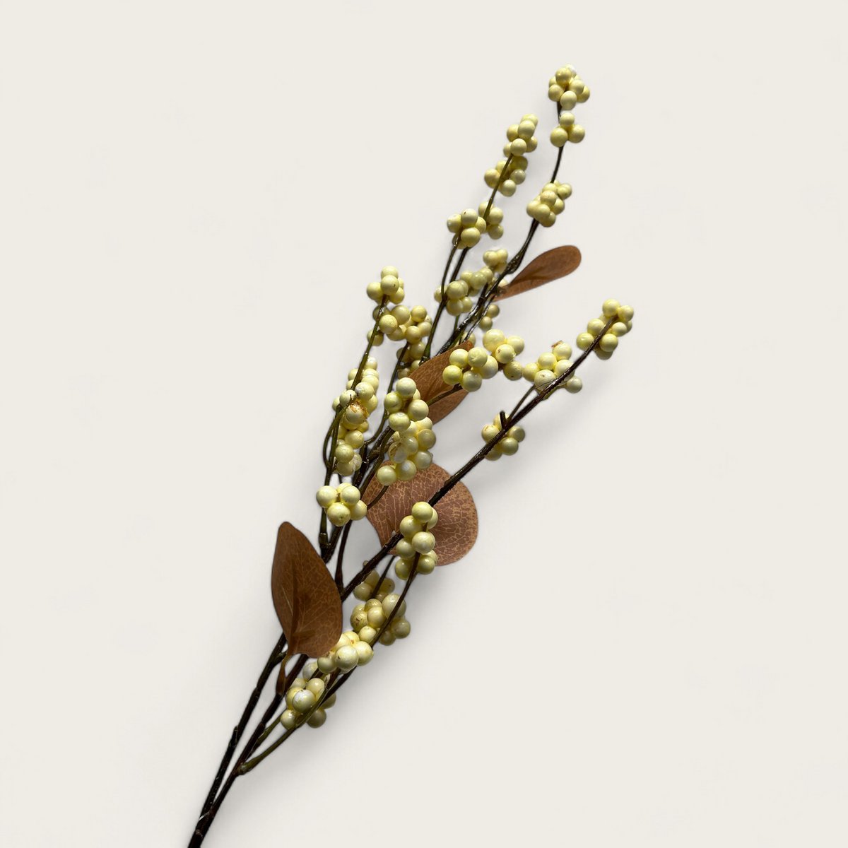Zijden kunstbloem Vrucht wit - 83 cm