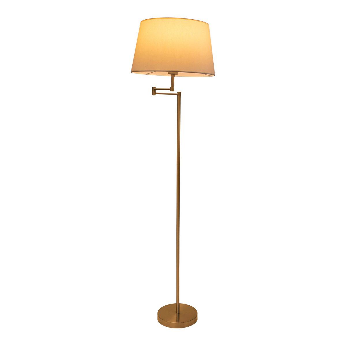 Vloerlamp Bologna Messing Mat/Beige - 158 cm (E27)
