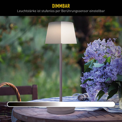 Solar Tafellamp Emmi Braam/Wit - 38 cm (Dimbaar)