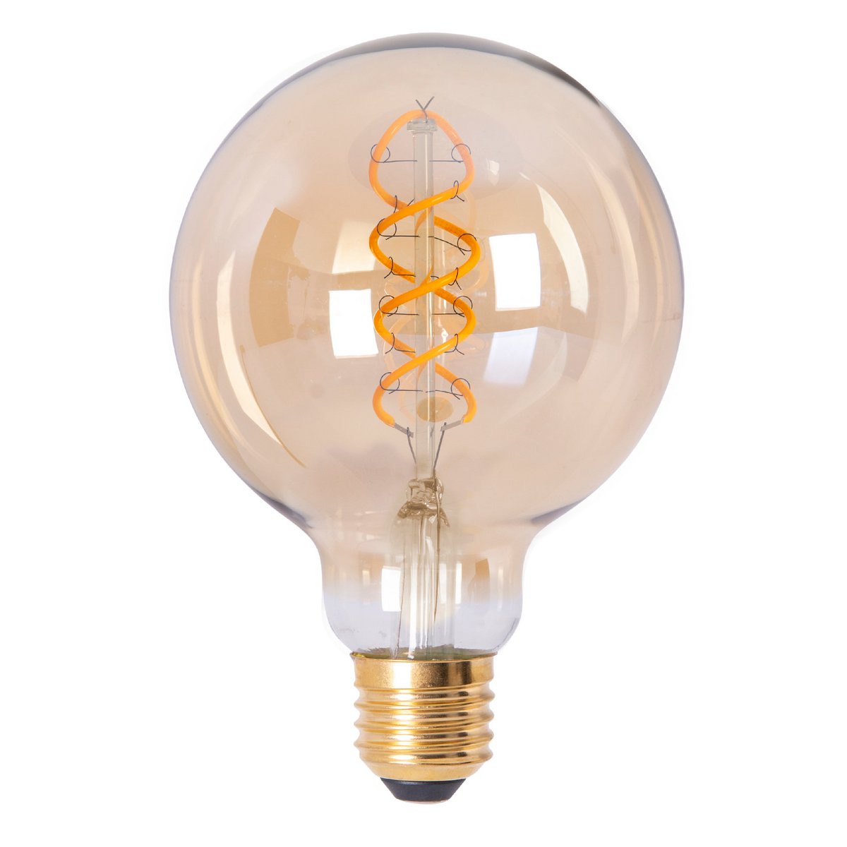 LED-lampenset Dilly (3-delig) - E27, 4W, Amberglas (Ø 9,5 cm)