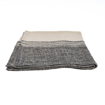 Linnen keukenhanddoek Moody zwart - 50 x 70 cm