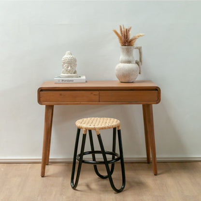 Kruk Rotan Kolaka Zwart - Ø 35 cm