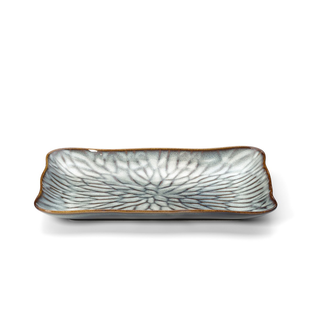 Rechthoekig bord Lotus ice grijs/bruin