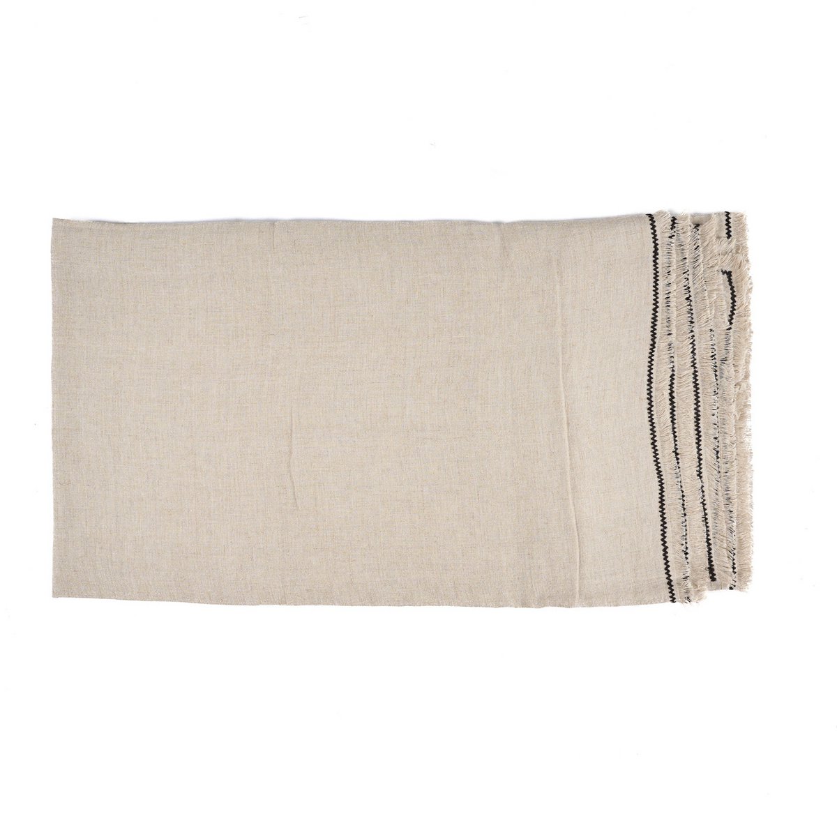 Tafelkleed Toscaanse naturel zwart - 150 x 250 cm