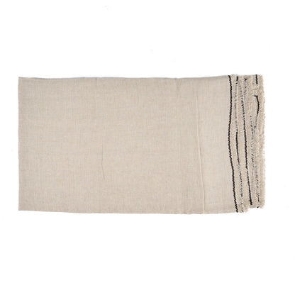 Tafelkleed Toscaanse naturel zwart - 150 x 250 cm