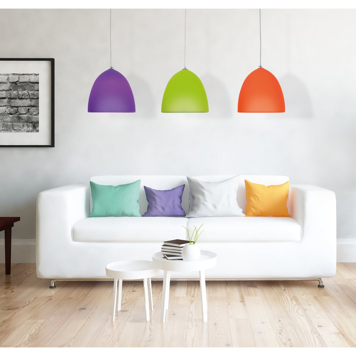 Siliconen hanglamp "Catinus" Ø 25 cm, gemaakt van Violet Silicone, E27 - OutHome