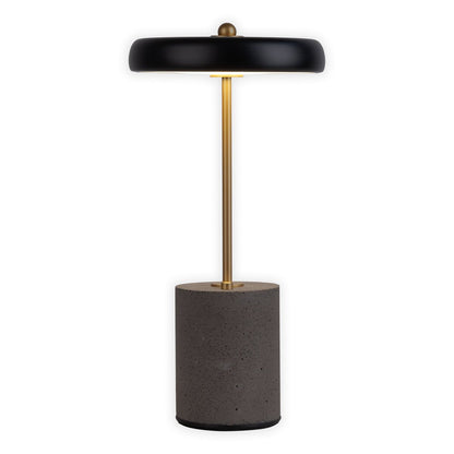 Acculamp Seta Zwart Metaal/Beton - 30 cm