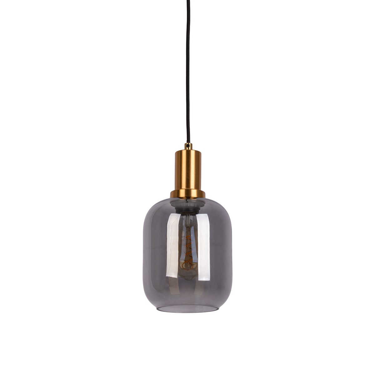 Hanglamp Fumo 1-Lichts Zwart - 150 cm (E14)