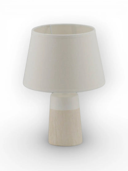 Keramische Tafellamp Talia Beige/Wit - 31 cm (E14)