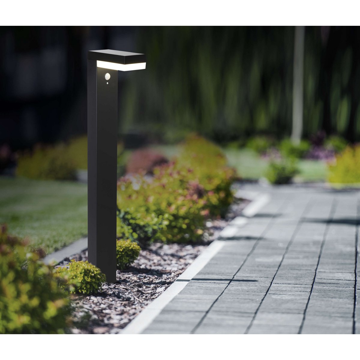 LED Solar Outdoor Base Light "Filius" H: 50 cm, gemaakt van metaal en plastic in antraciet, met geïntegreerde LED - OutHome
