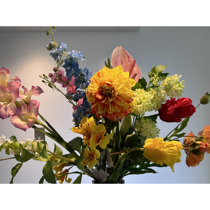 Zijden bloemen met vaas YF-1844 multicolor