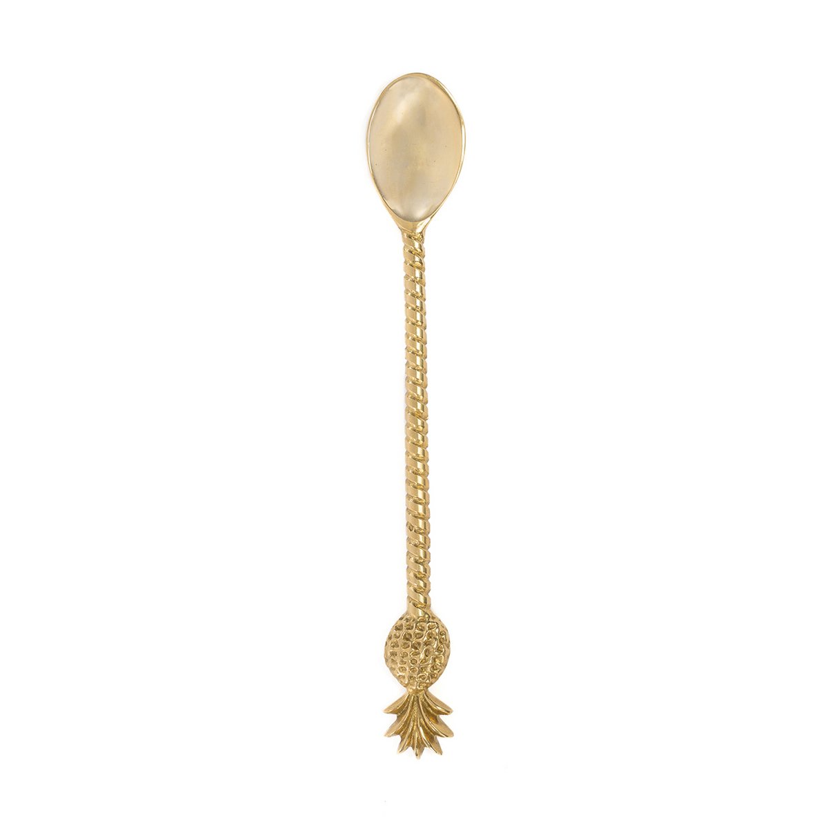 Messing lepel Ananas lange goud