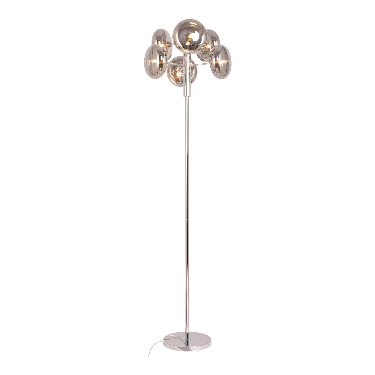 Vloerlamp Orion Chroom/Rookglas - 165 cm (G9)