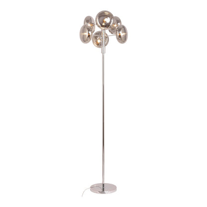 Vloerlamp Orion Chroom/Rookglas - 165 cm (G9)