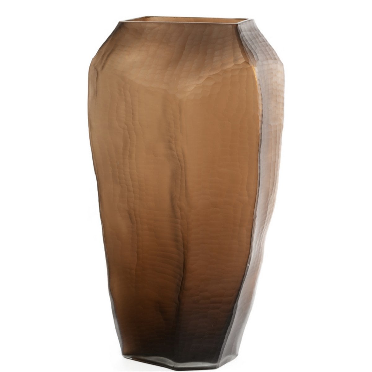 Glazen vaas V14686-380chocolade bruin