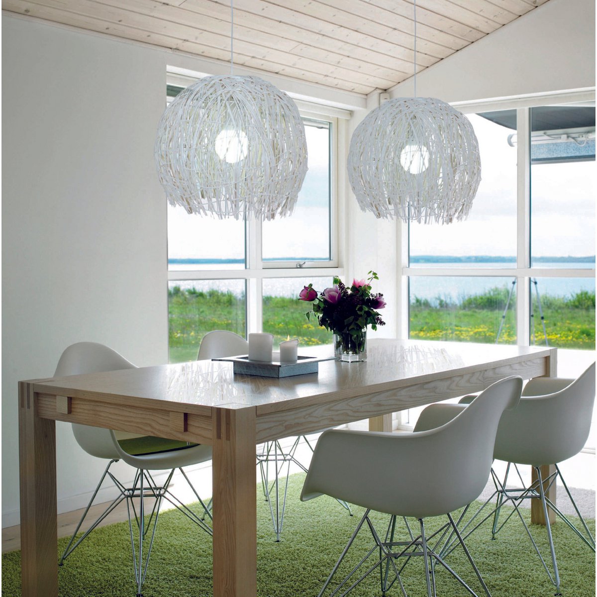 Korf Hanglamp Struwel Wit - Ø 40 cm (E27)
