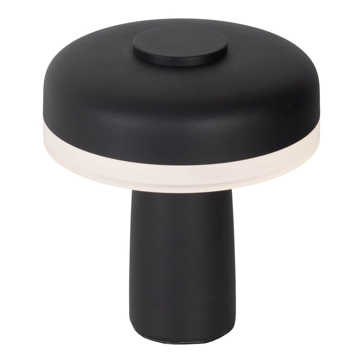 Snoerloze Tafellamp Pilu Zwart/Wit - 16,5 cm (Touch/Dimbaar)