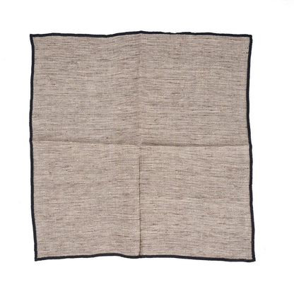 Linnen servet Code natuurlijk zwart - 45 cm