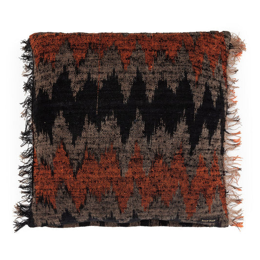 Katoenen kussenhoes Oh my gee zwart/oranje - 60x60 cm