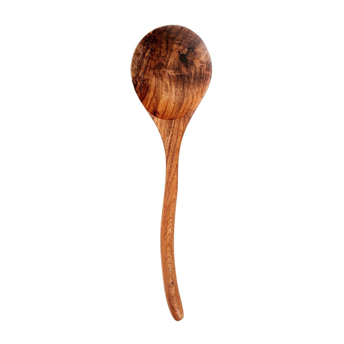Teakhouten wortellepel - L