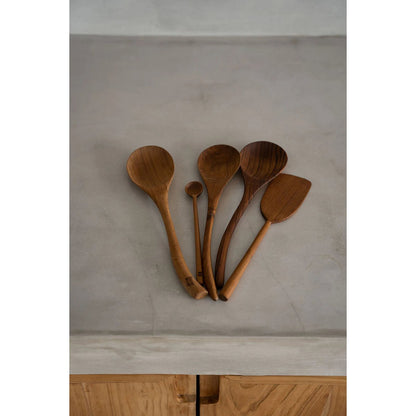 Teak doseerlepel Wortel bruin