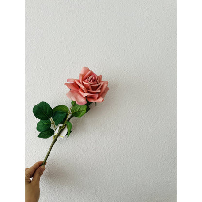 Kunstbloem Rose roze - 72 cm