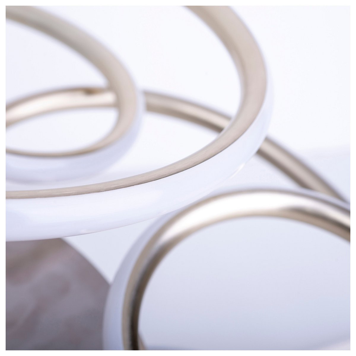 LED Plafondlamp Rizado Nikkel/Satijn - Ø 57 cm