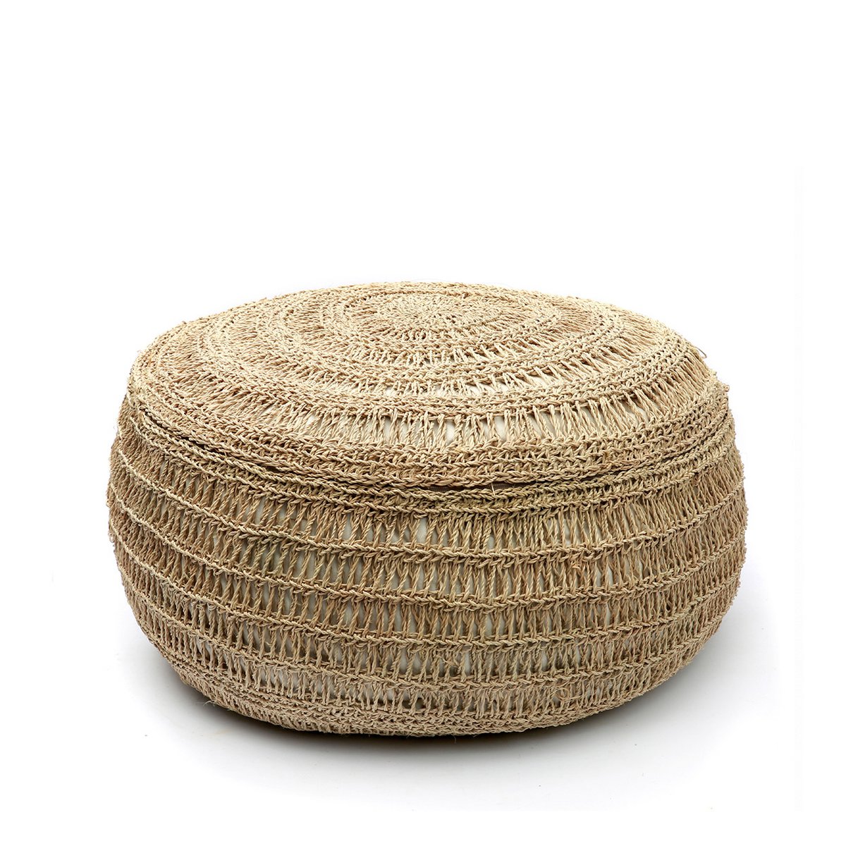 Zeegras poef naturel