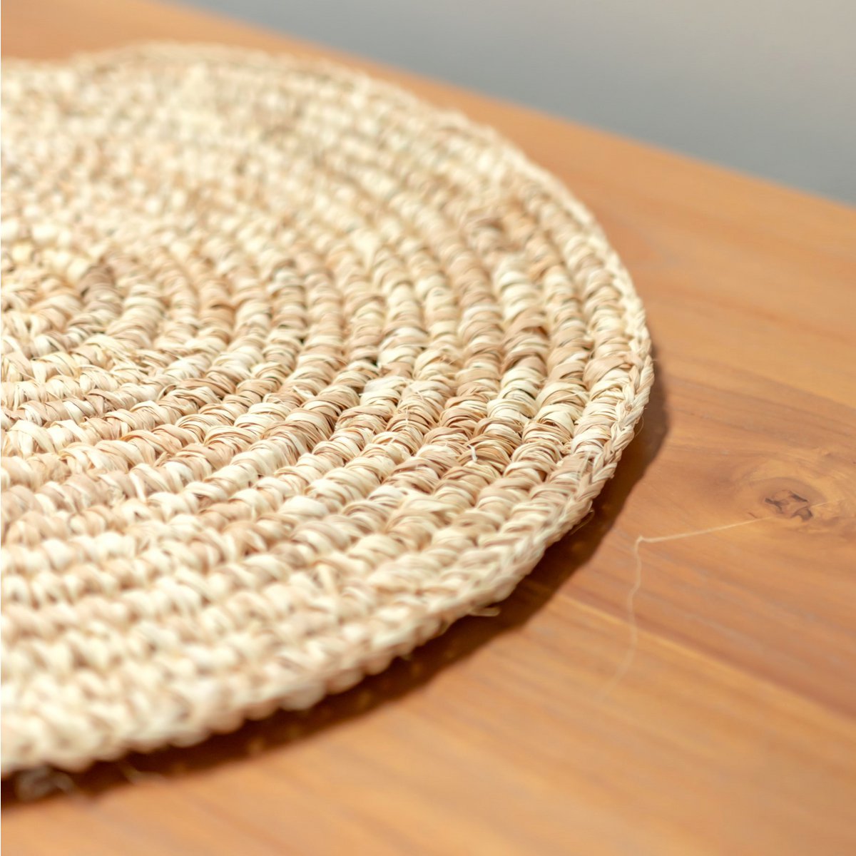 Raffia Placemat Rond Urup - Set van 2, 4 of 6