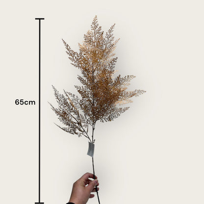 Zijden kunstbloem Perzische bladeren goud - 65 cm