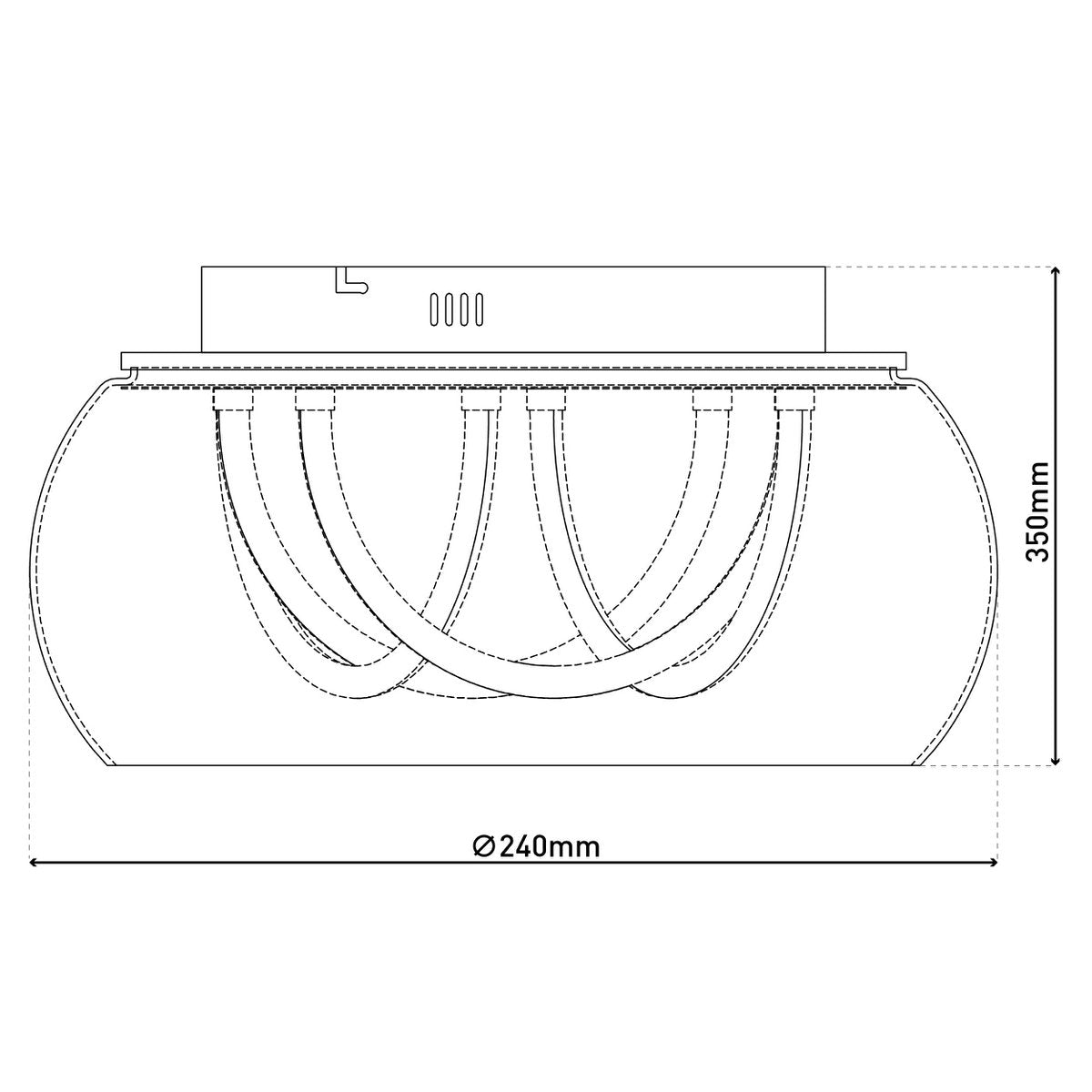 LED Plafondlamp Malou Rookglas - Ø 45 cm