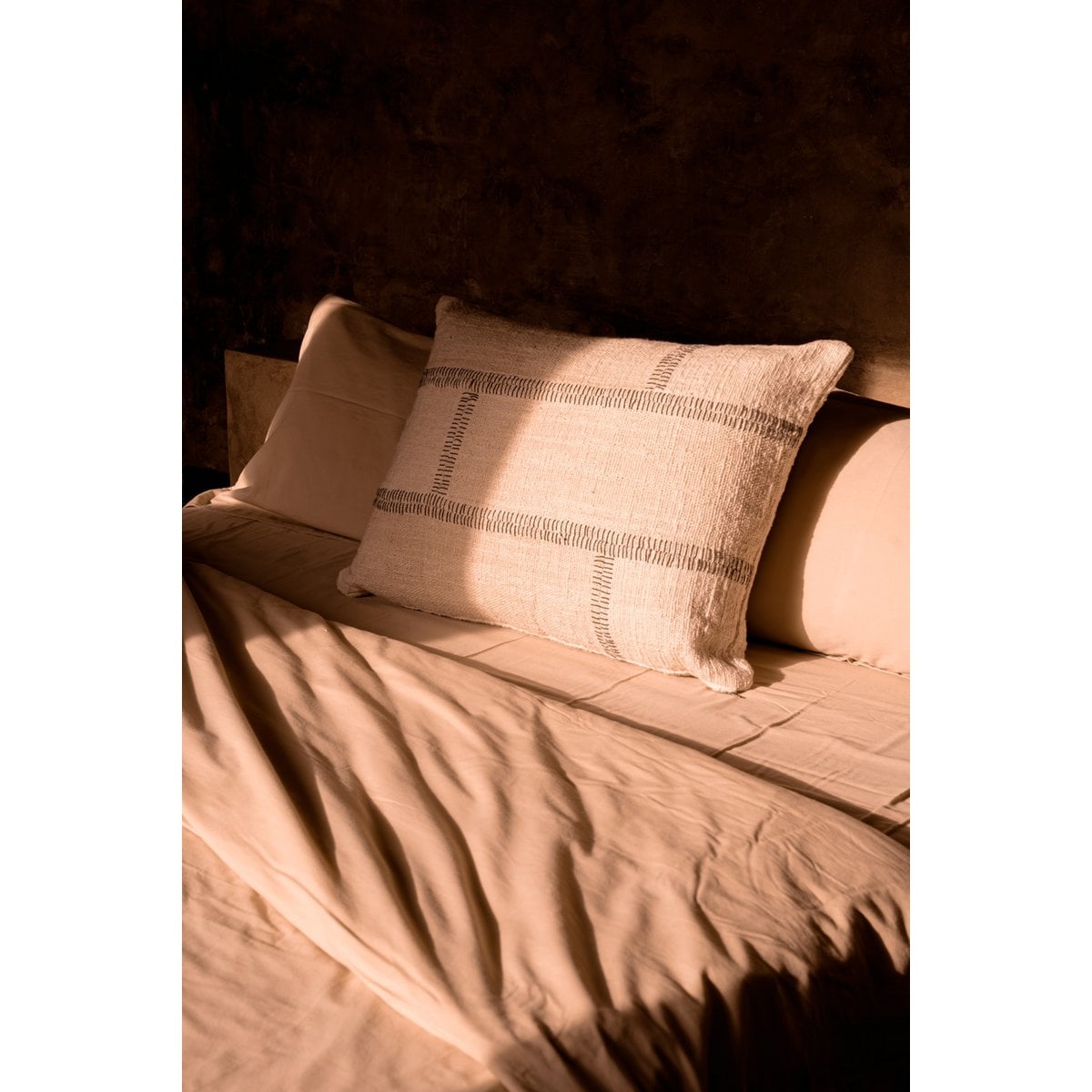 Katoenen kussenhoes Stonepath naturel - 50 x 70 cm
