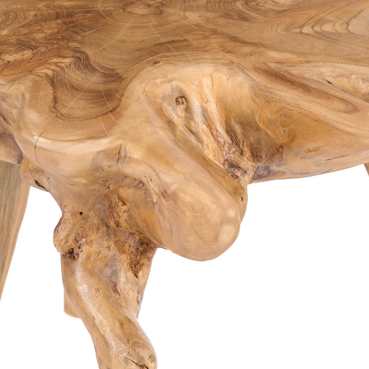 Teakhouten bijzettafel Rooty naturel