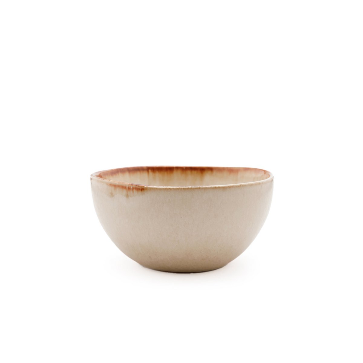 Porseleinen sauskom Cascais creme-bruin