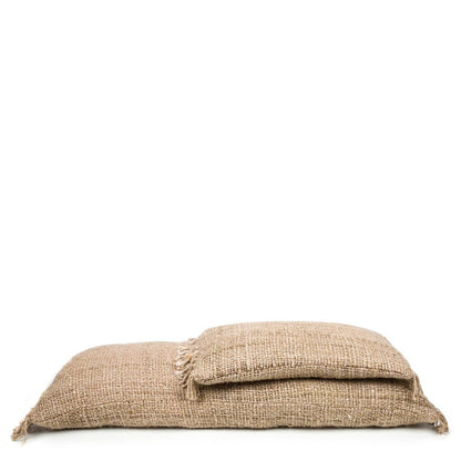 Katoen kussenhoes Oh my gee beige - 35 x 100 cm