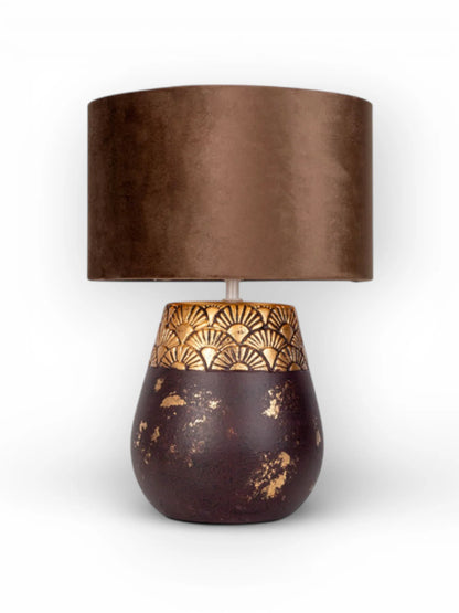 Keramische Tafellamp Bronco Beige/Grijs - 39 cm (E14)