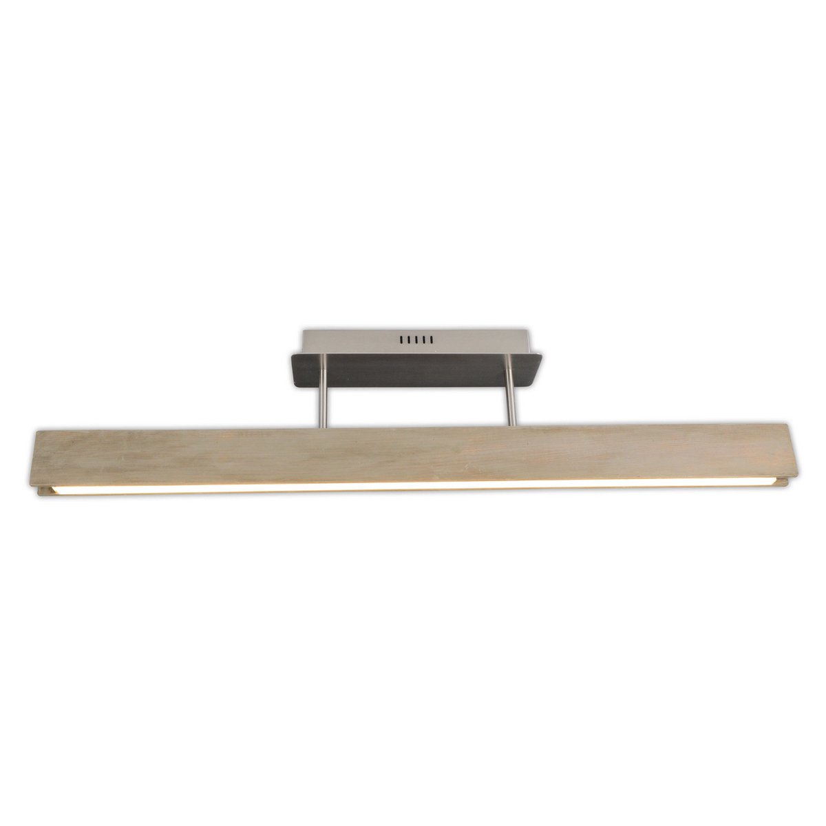 LED Plafondlamp Recht Hout/Metaal - 97,5 cm