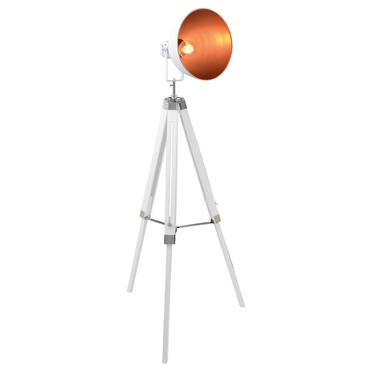 Vloerlamp Christie Driepoot Wit/Hout - 130 cm (E27)