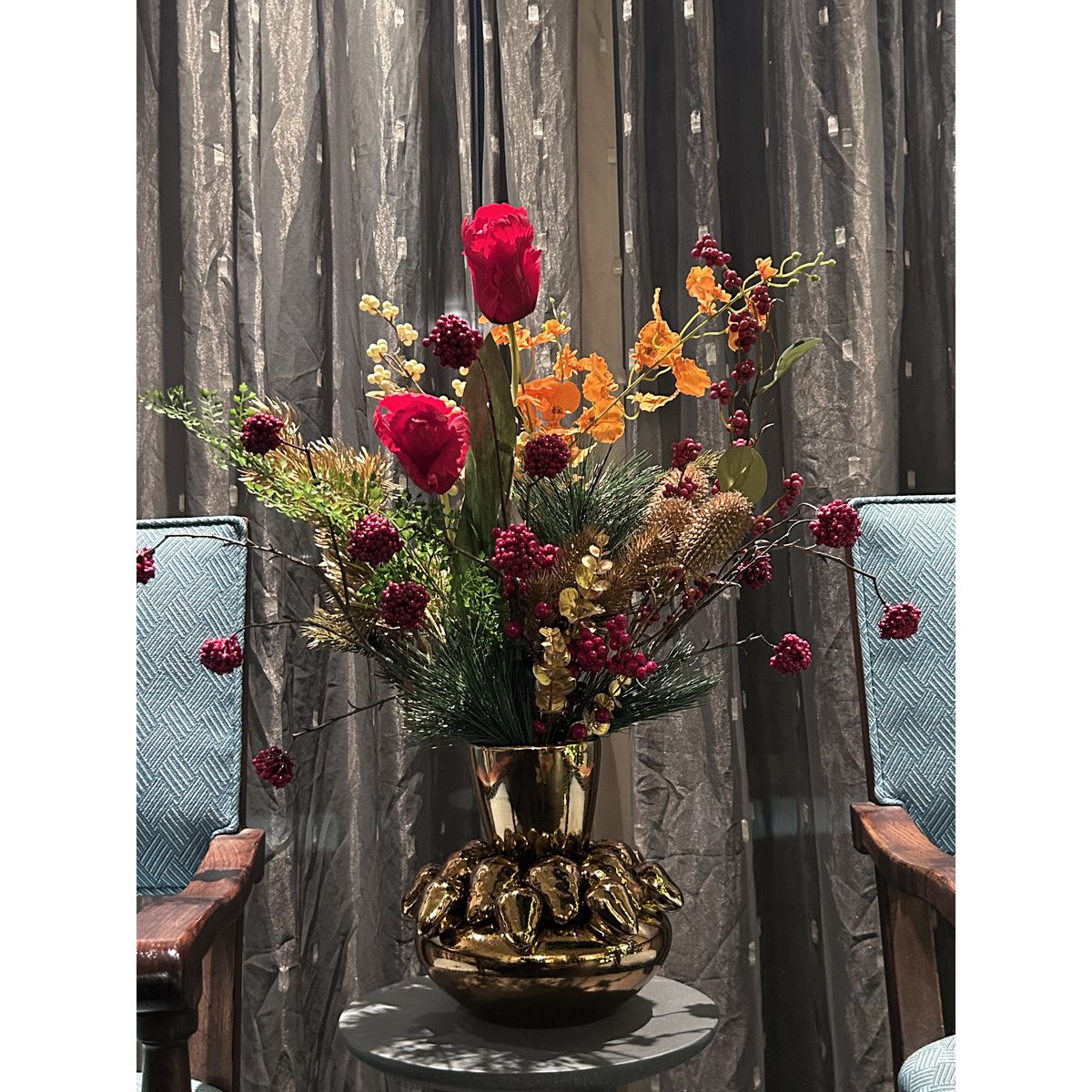 Vaas Strawberry goud - 23 cm hoog