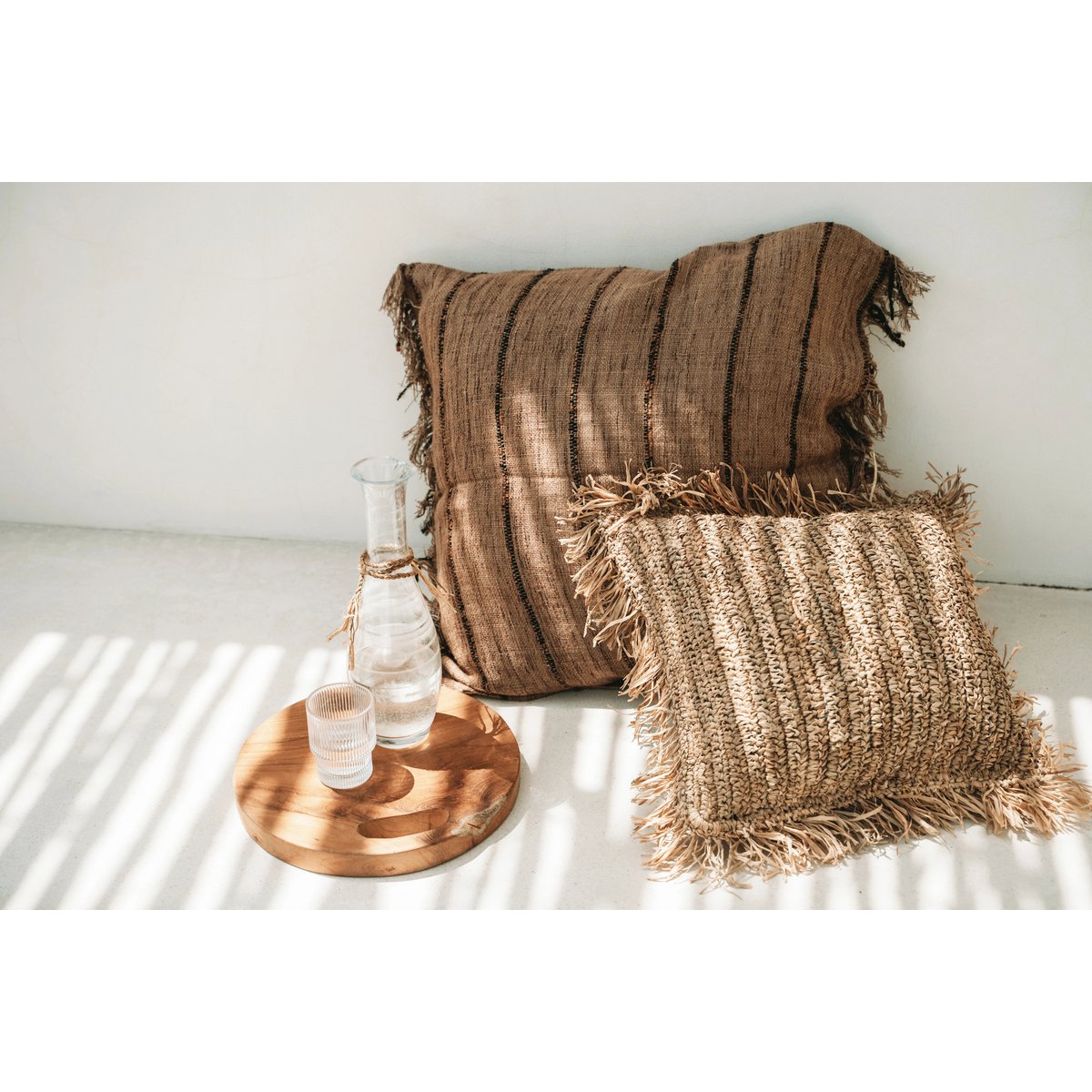 Teak dienblad The teak root tray naturel - 30 cm