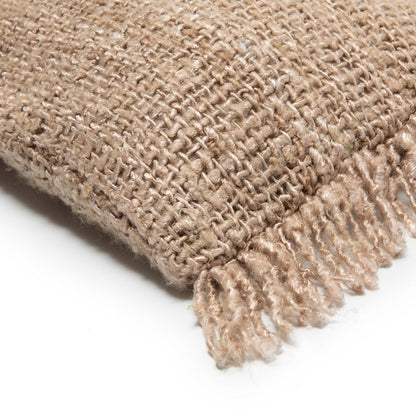 Katoenen kussenhoes beige - 30x50 cm