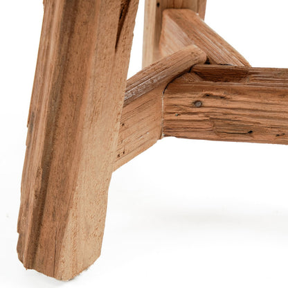 Teakhouten kruk Yatai naturel - S